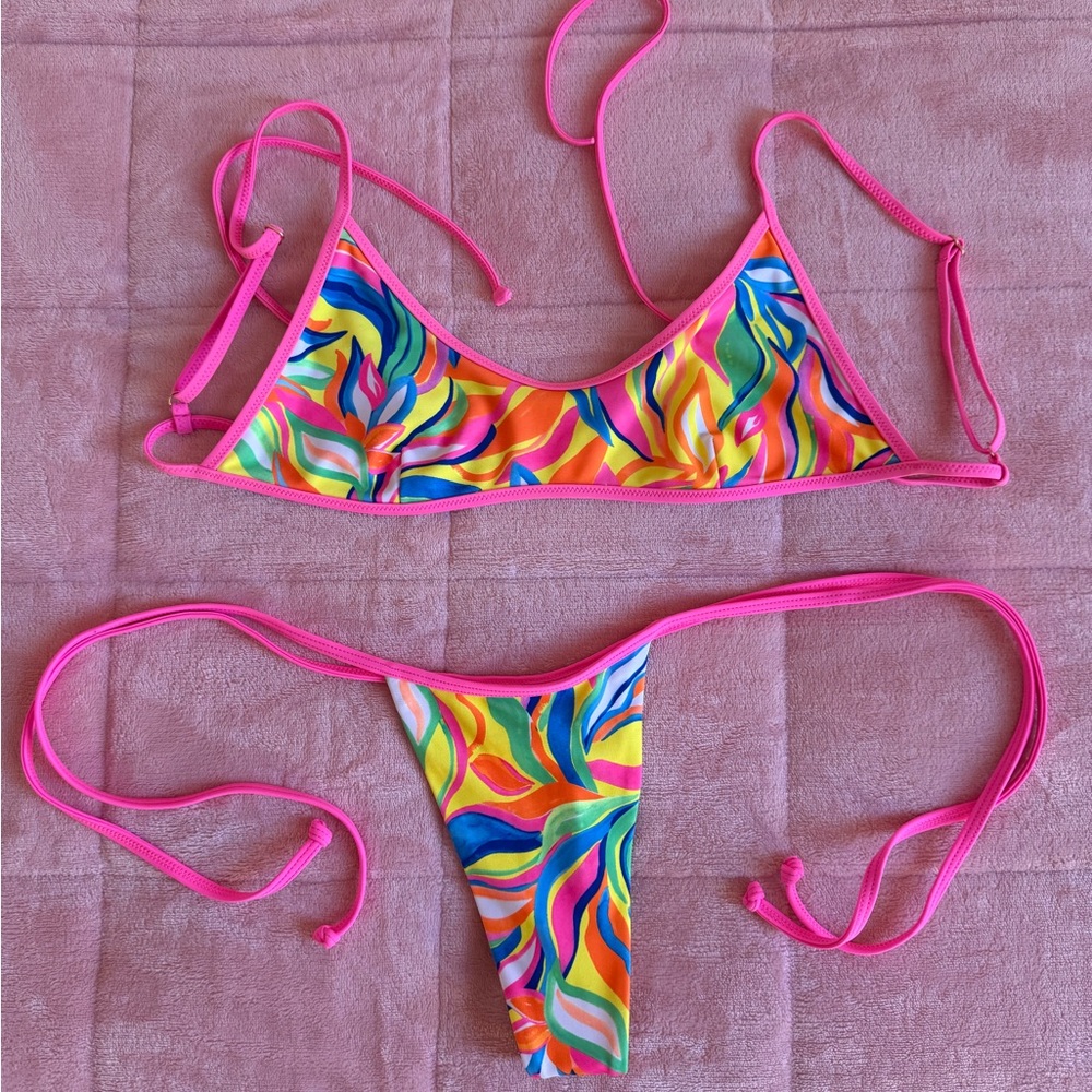Kulani Kinis Pink and Multicolor Bikini